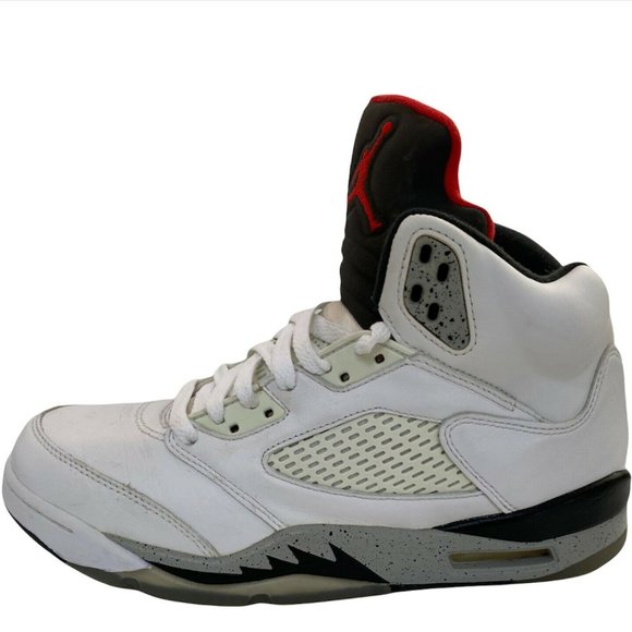 Jordan 5 Retro White Cement Men\'s Size 8 [136027-104]